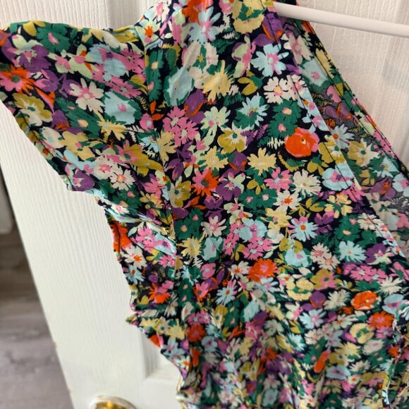 Gap Floral Maxi Dress, Cap-Sleeved - Picture 4 of 7